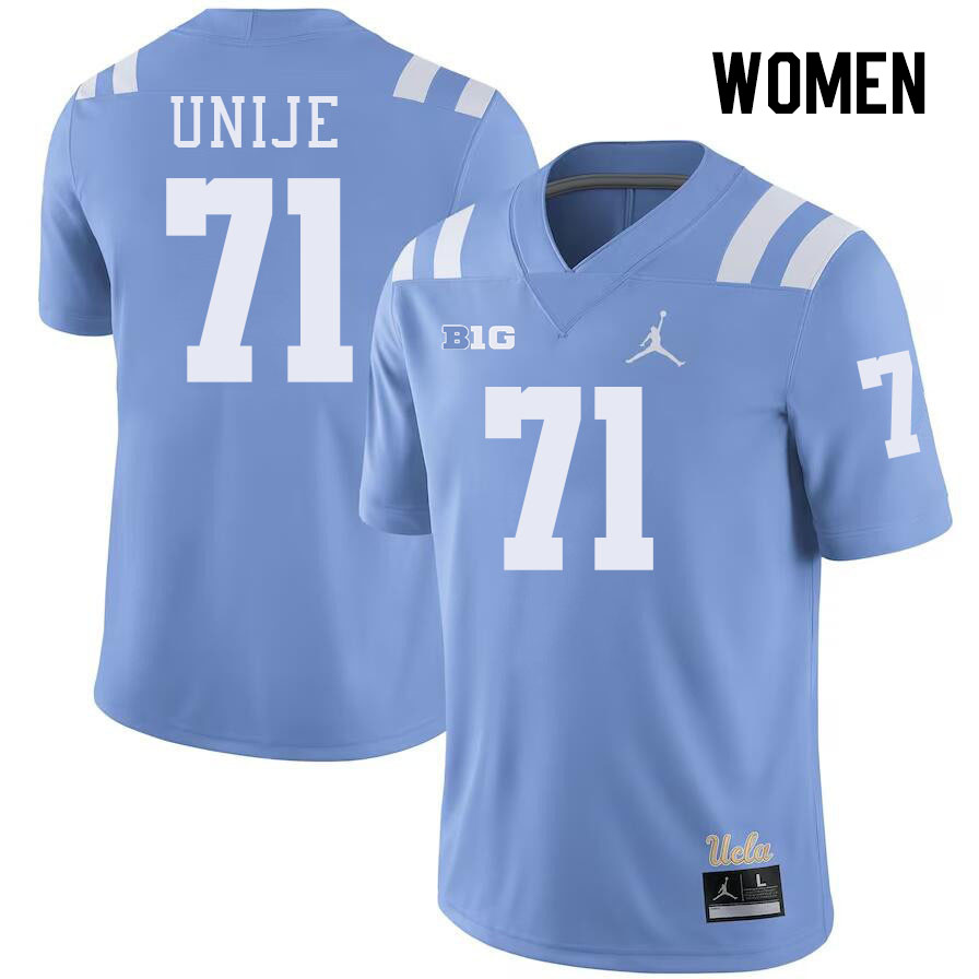 Women #71 Reuben Unije UCLA Bruins College Football Jerseys Stitched-Power Blue